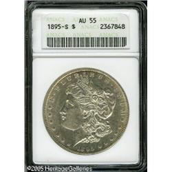 1895-S  AU55 ANACS. Flashy mint luster with som