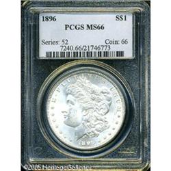 1896  MS66 PCGS. Brilliant, with lustrous, mini