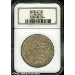 1896-O  MS60 NGC. Grayish-brown color with spla