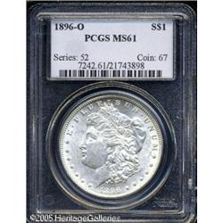 1896-O  MS61 PCGS. Satiny and untoned, save for