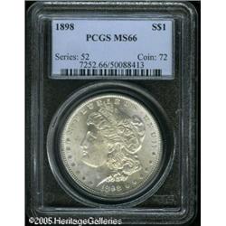 1898  MS66 PCGS. Lustrous surfaces reveal a wis