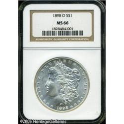 1898-O  MS66 NGC. Virtually white, with lustrou