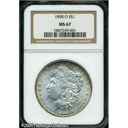 1898-O  MS67 NGC. Traces of reddish-brown and e