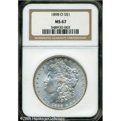 1898-O  MS67 NGC. The exceptionally clean surfa