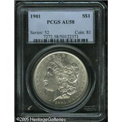 1901  AU58 PCGS. Brilliant and frosty surfaces