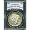 Image 1 : 1921  MS64 PCGS. A thin veneer of champagne-gol