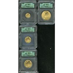 2004 G$5  Tenth-Ounce Gold Eagle MS70 ICG; 2004 Quart