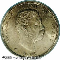 1883 50C  Hawaii Half Dollar MS64 PCGS. A bold stri