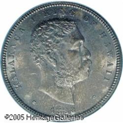 1883 50C  Hawaii Half Dollar MS64 PCGS. Medium dens