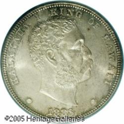 1883  Hawaii Dollar MS63 PCGS. Full, unbroken f