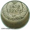 Image 2 : Undated 1C  Indian Cent--Struck 35% Off Center--Fine