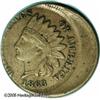 Image 1 : 1863 1C  Indian Cent--Struck 20% Off Center--AU50 PCG