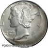 Image 1 : 1936 10C  Mercury Dime--Struck 20% Off Center--MS61 P