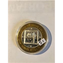 Silver Strike $10 Casino Coin .999 Fine Silver Limited Edition RANCHO MESQUITE *CACTUS & SUN* Mesqui