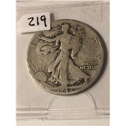 1942 D Walking Liberty Silver Half Dollar Nice Early US Coin