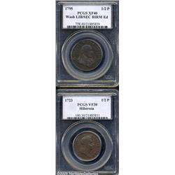 1723 1/2P Hibernia Halfpenny VF30 PCGS. Breen-157