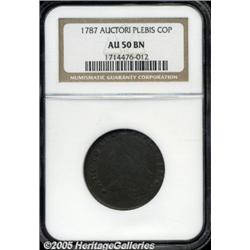 1787 TOKEN Auctori Plebis Token AU50 NGC. Breen-1