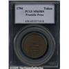 Image 1 : 1794 TOKEN Franklin Press Token MS63 Brown PCGS. 