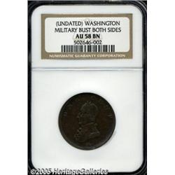 Undated 1C Washington Double Head Cent AU58 NGC. 