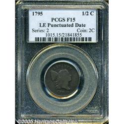 1795 1/2 C Lettered Edge, Punctuated Date Fine 15