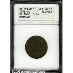 1795 1/2 C Plain Edge--Damaged--ANACS. VF Details
