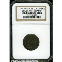 1804 1/2 C Plain 4, No Stems--Double Struck with 