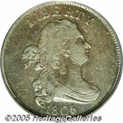 1806 1/2 C Small 6, Stems VF30 PCGS. B-1, C-2, R.