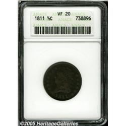 1811 1/2 C VF20 ANACS. B-2, C-2, Low R.3. Medium 