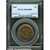 Image 1 : 1847 1C MS64 Red and Brown PCGS. N-16, R.1. The r