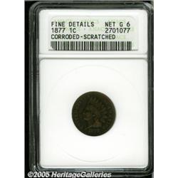 1877 1C --Corroded, Scratched--ANACS. Fine Detail