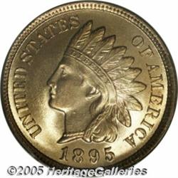 1895 1C MS66 Red PCGS. The obverse presents a bri