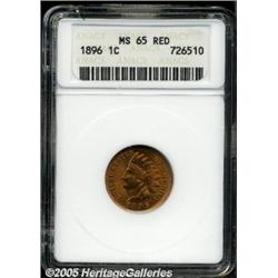 1896 1C MS65 Red ANACS. Magnificent cartwheel lus