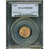 Image 1 : 1917 1C MS65 Red PCGS. Lustrous orange surfaces r