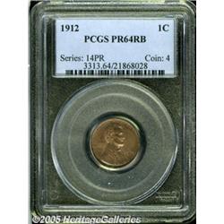 1912 1C PR64 Red and Brown PCGS. Excellent design