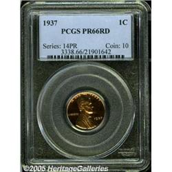 1937 1C PR66 Red PCGS. Brilliant orange surfaces 