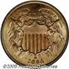 Image 1 : 1864 2C Large Motto MS65 Red NGC. The surfaces of