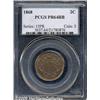 Image 1 : 1868 2C PR64 Red and Brown PCGS. Exquisitely stru