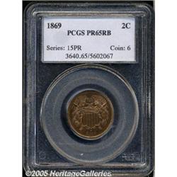 1869 2C PR65 Red and Brown PCGS. The luminous ora