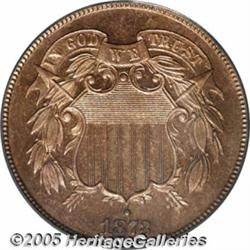 1873 2C Closed 3 PR64 Red PCGS. The so-called "Cr