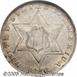 1856 3CS MS65 NGC. Three different designs were p
