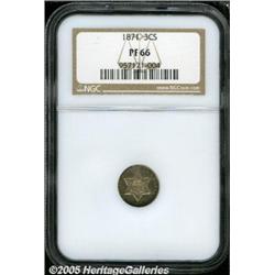 1871 3CS PR66 NGC. Sharply struck with lovely ori