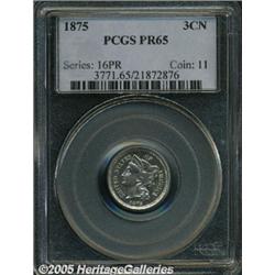 1875 3CN PR65 PCGS. Sharply struck and untoned, w