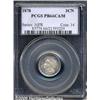 Image 1 : 1878 3CN PR66 Cameo PCGS. Dynamic gold and champa