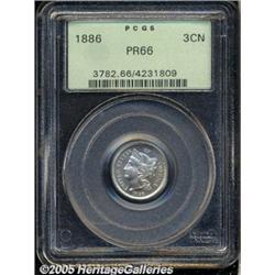 1886 3CN PR66 PCGS. This is a beautiful Gem quali