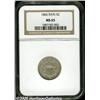 Image 1 : 1866 5C Rays MS65 NGC. Nickel-gray surfaces displ