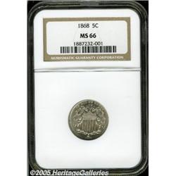 1868 5C MS66 NGC. Fully struck, lustrous, and ess
