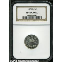 1879/8 5C PR65 Cameo NGC. A phenomenal, untoned s