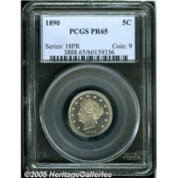 1890 5C PR65 PCGS. A nearly brilliant Gem that fe