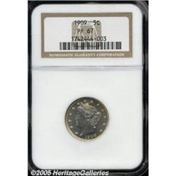 1909 5C PR67 NGC. Fully struck and virtually pris