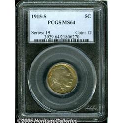 1915-S 5C MS64 PCGS. Typically struck and especia